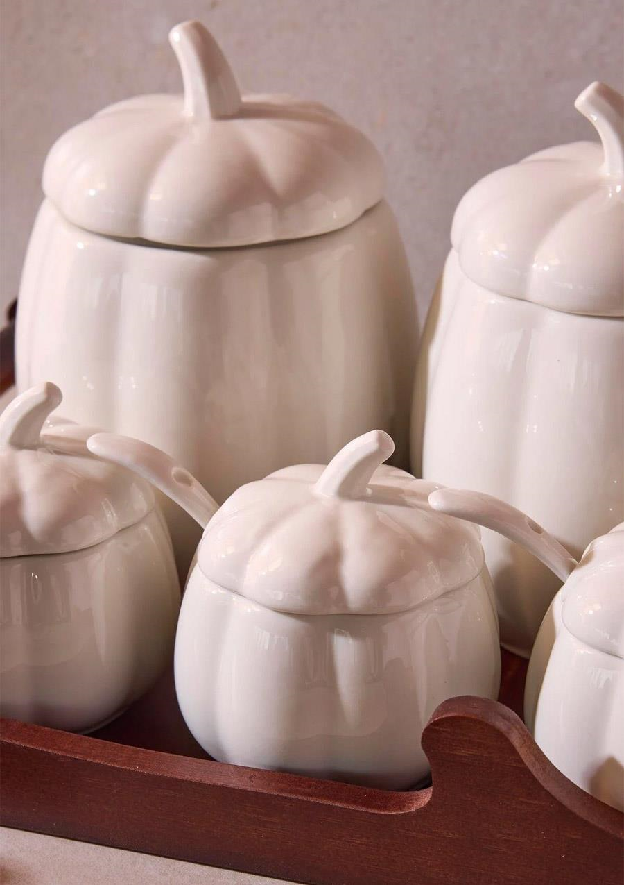Pumpkin 7'li Tepsili Çok Amaçlı Baharatlık Seti