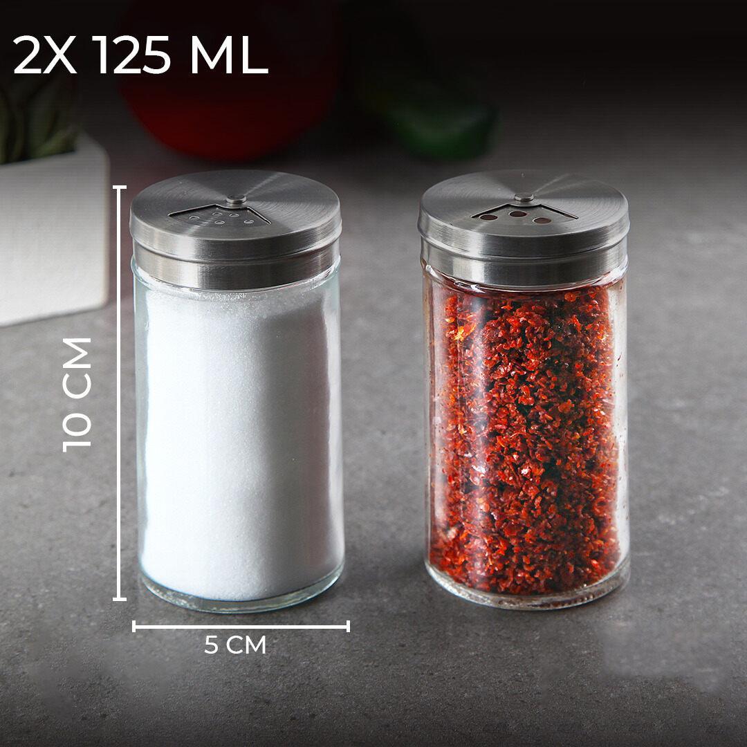 Sımplıco Tuzluk Biberlik Seti 2'li İnox 125 ml | Hometarz