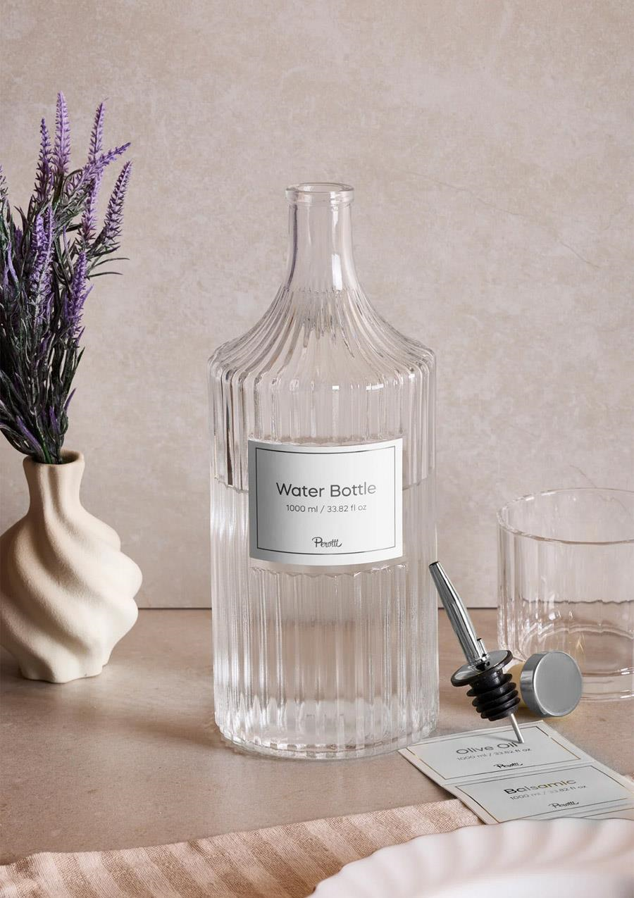 Viking 2'li Cam Yağlık Seti - 3 Parça, 2x1 Litre, Gümüş