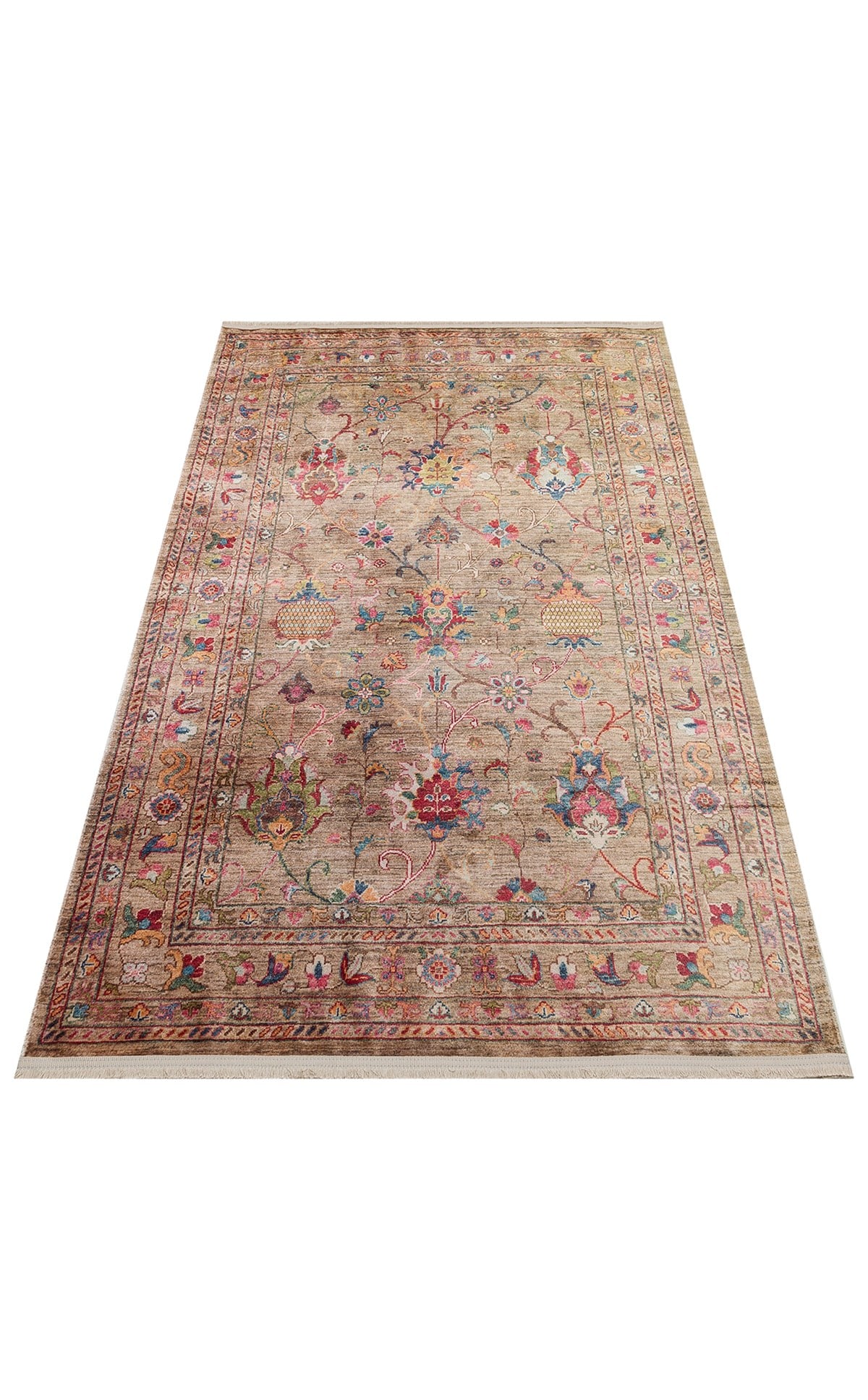 ANTIQUE ATK 08 BEIGE  Kolay kullanımlı Kaymaz Karabağ ve Antik Desenlere Sahip Yıkanabilir Makine Halısı