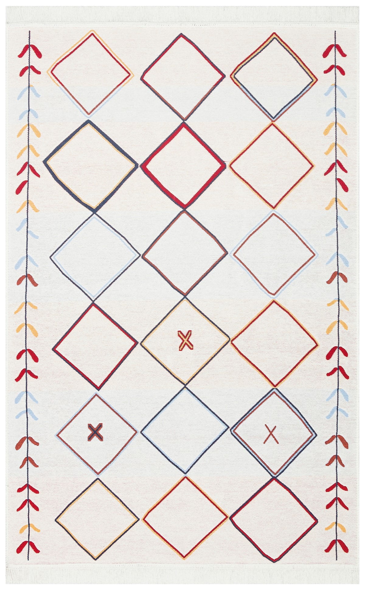 ARYA AR 21 MULTY  Yıkanabilir Çift Taraflı Modern Desenli Dokuma Kilim