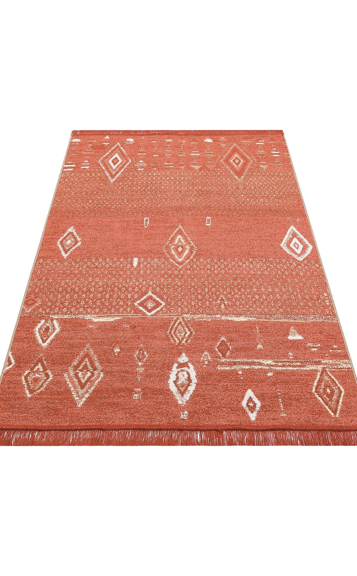 ARYA AR 37 TERRA  Yıkanabilir Çift Taraflı Modern Desenli Dokuma Kilim