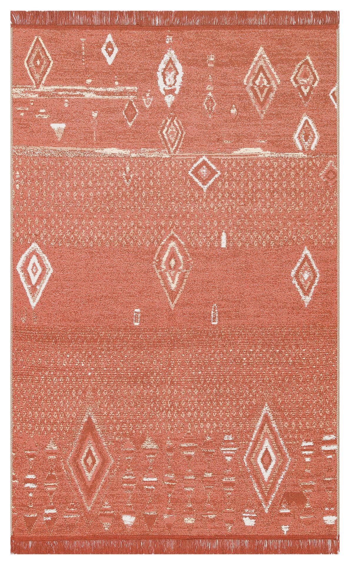 ARYA AR 37 TERRA  Yıkanabilir Çift Taraflı Modern Desenli Dokuma Kilim