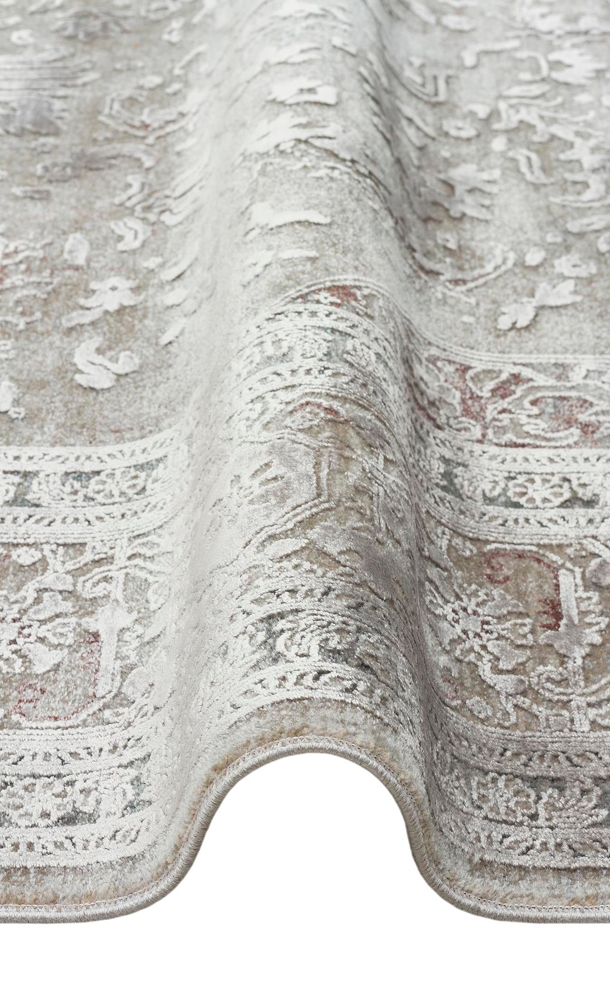 BABIL BBL 02 GREY  Yumuşak Dokulu Vintage Esintilere Sahip Over-dyed Sık Dokuma Salon Halısı