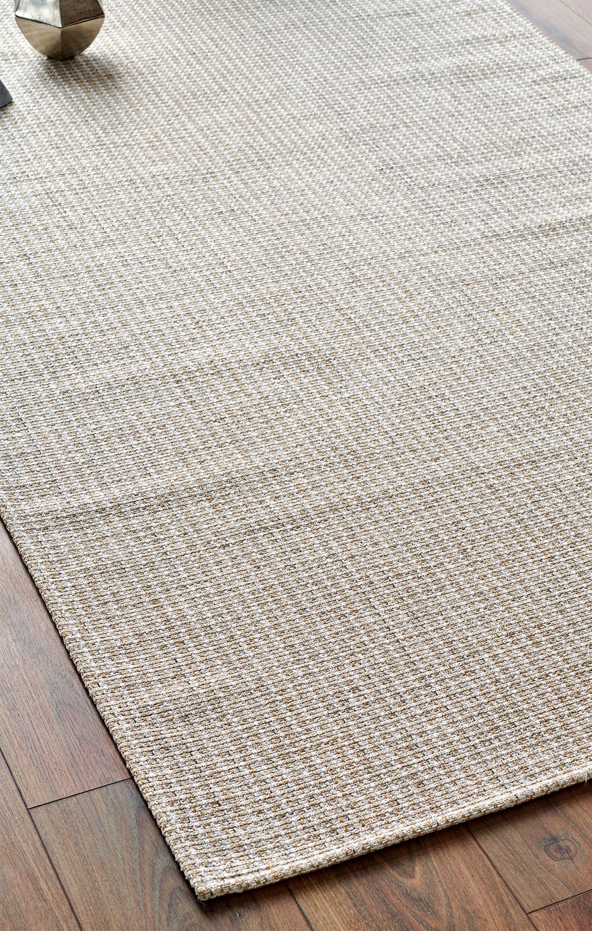 BROOKLYN BRK 01 CREAM SILVER  Hasır Görünümlü Kaymaz Renkli Dokuma Modern Kilim