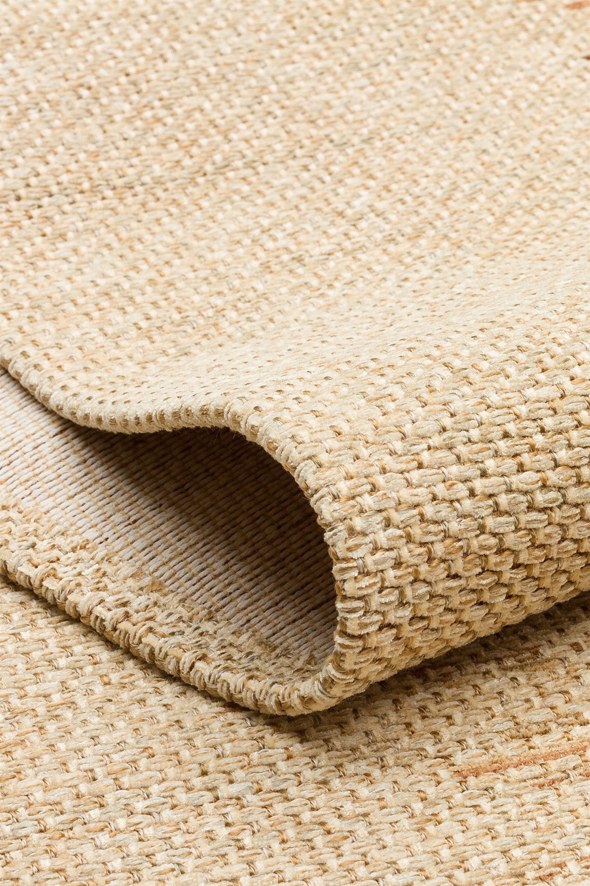 BROOKLYN BRK 02 NATURAL BEIGE  Hasır Görünümlü Kaymaz Renkli Dokuma Modern Kilim
