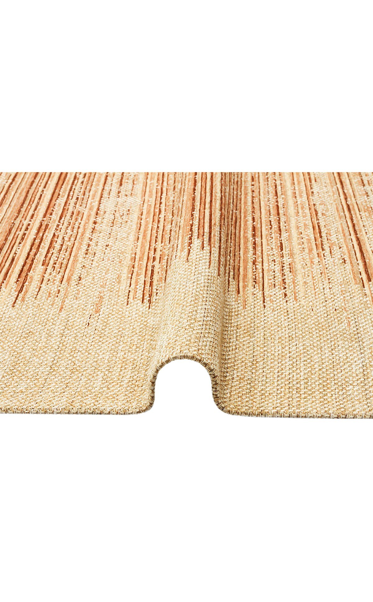 BROOKLYN BRK 02 NATURAL BEIGE  Hasır Görünümlü Kaymaz Renkli Dokuma Modern Kilim