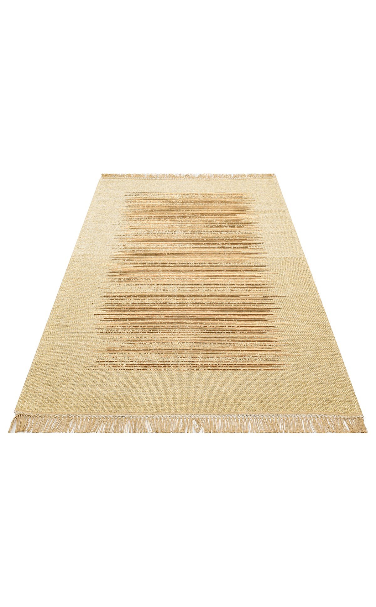 BROOKLYN BRK 02 NATURAL BEIGE  Hasır Görünümlü Kaymaz Renkli Dokuma Modern Kilim