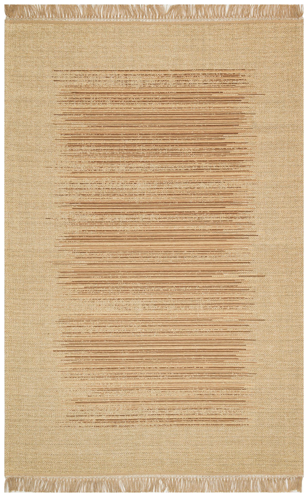 BROOKLYN BRK 02 NATURAL BEIGE  Hasır Görünümlü Kaymaz Renkli Dokuma Modern Kilim