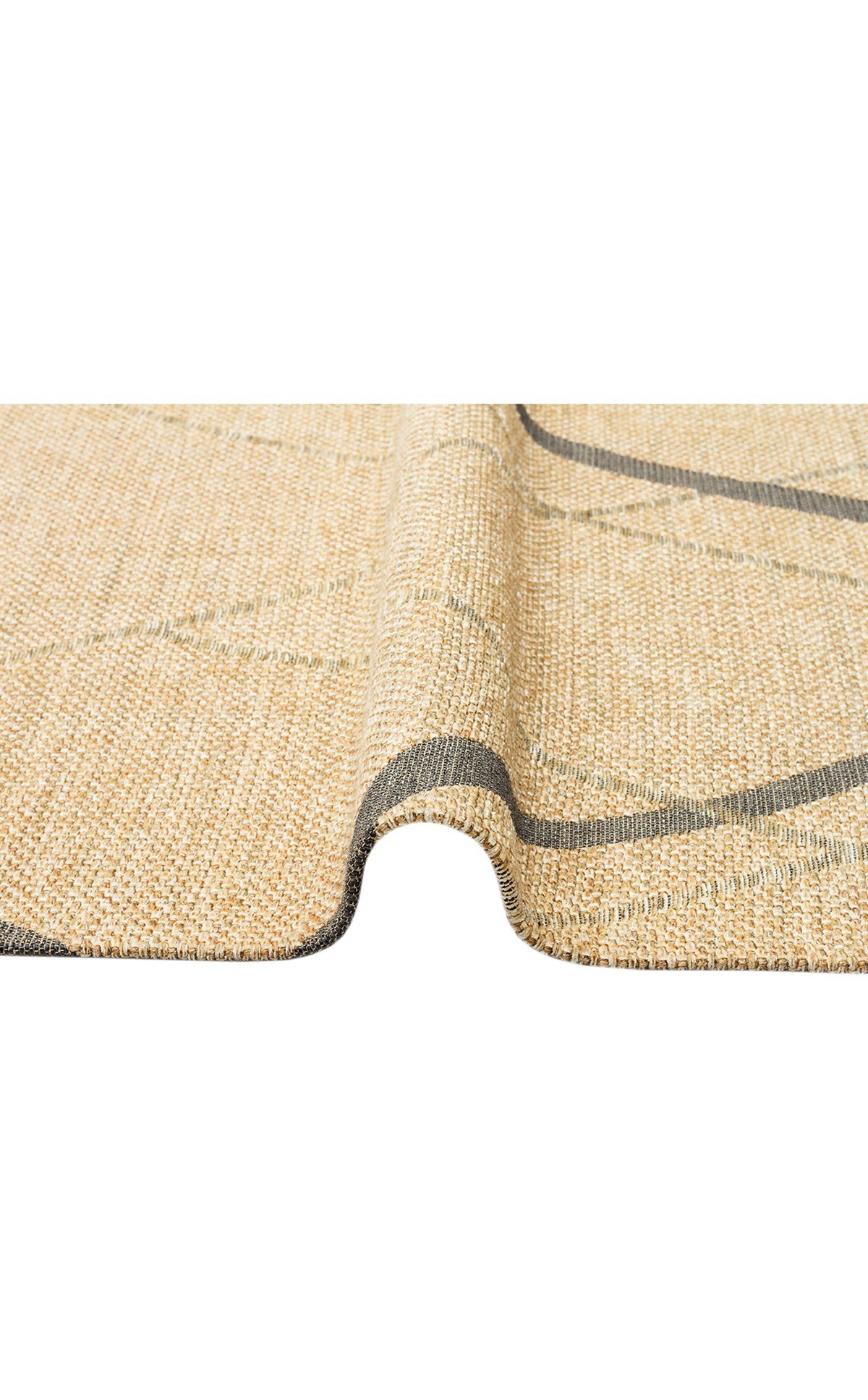 BROOKLYN BRK 05 NATURAL GREY  Hasır Görünümlü Kaymaz Renkli Dokuma Modern Kilim
