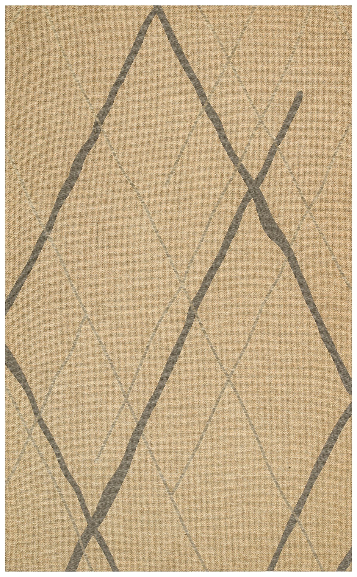 BROOKLYN BRK 05 NATURAL GREY  Hasır Görünümlü Kaymaz Renkli Dokuma Modern Kilim