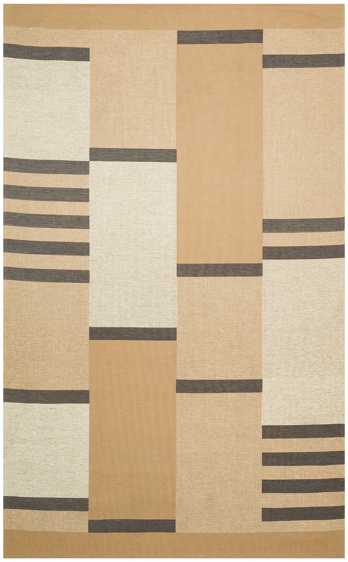 BROOKLYN BRK 14 NATURAL GREY  Hasır Görünümlü Kaymaz Renkli Dokuma Modern Kilim
