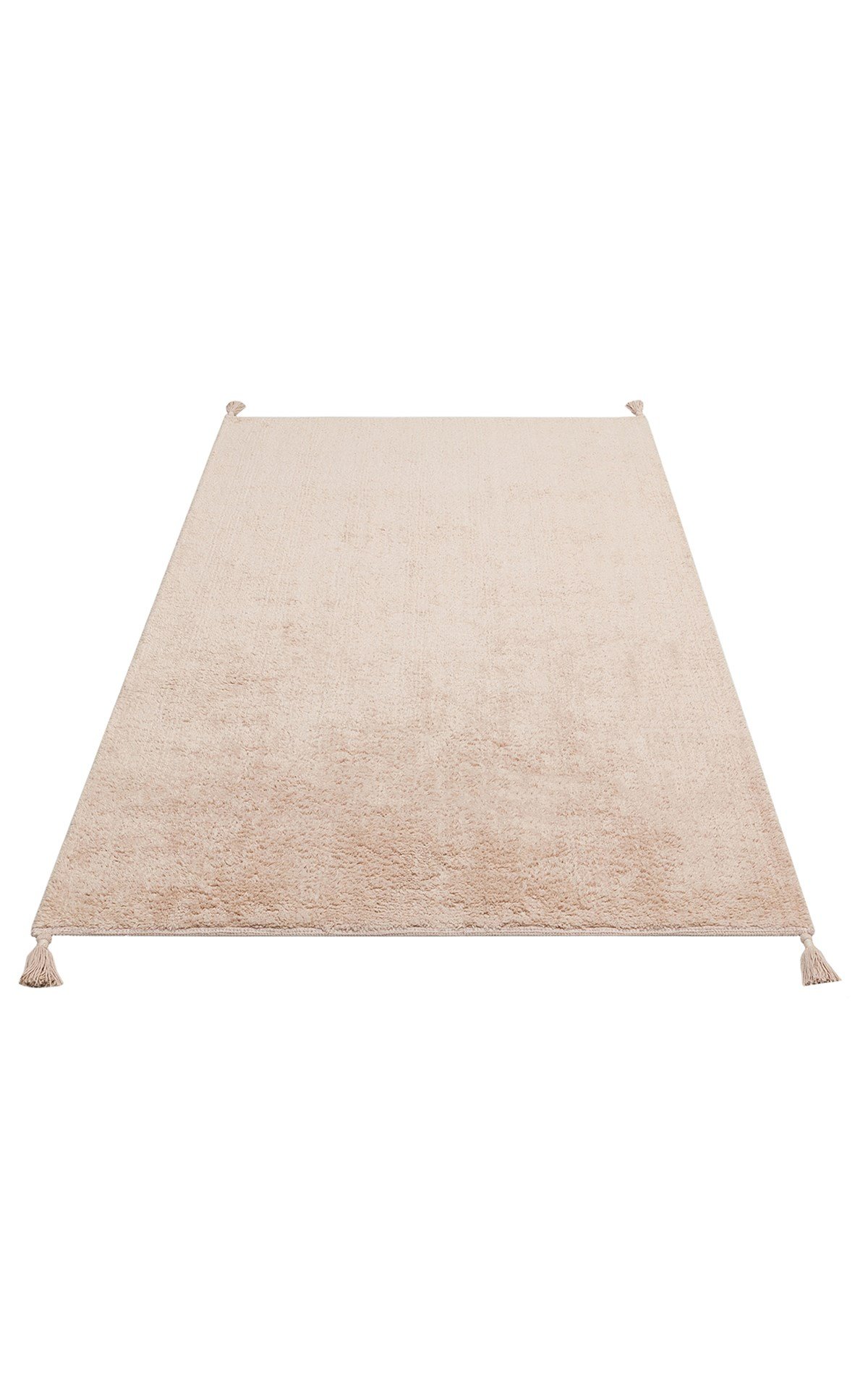 COTTON BOON CBN PLAIN BEIGE  Yıkanabilir Kaymaz Tabanlı Naturel Pamuk Bebek Halısı