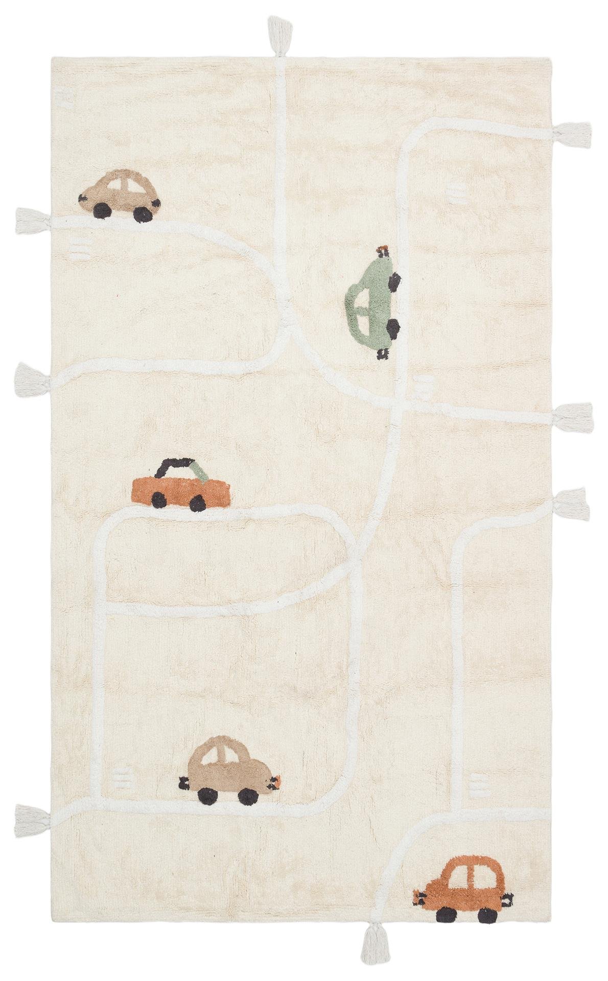 COTTON BOON XXW CBN 09 MULTY XXW  Yıkanabilir Kaymaz Tabanlı Naturel Pamuk Bebek Halısı