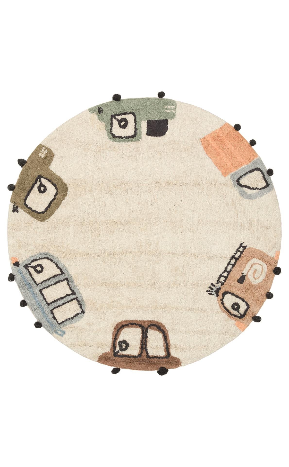 COTTON BOON XXW CBN 15 MULTY XXW Q  Yıkanabilir Kaymaz Tabanlı Naturel Pamuk Bebek Halısı