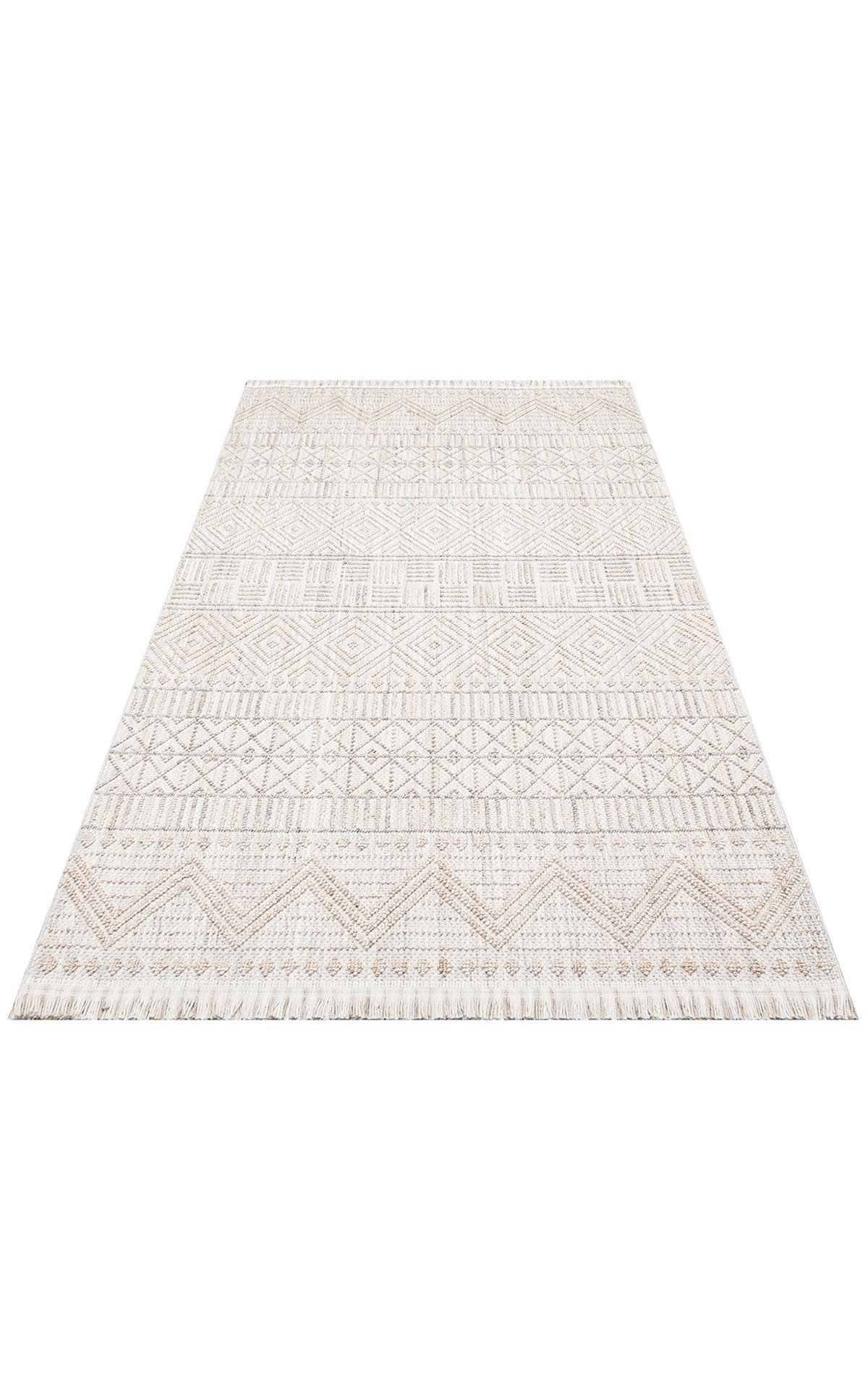 COZY CZY 02 GREY BEIGE  Hav Toz Vermez Modern Örgü Dokuma Makine Halısı