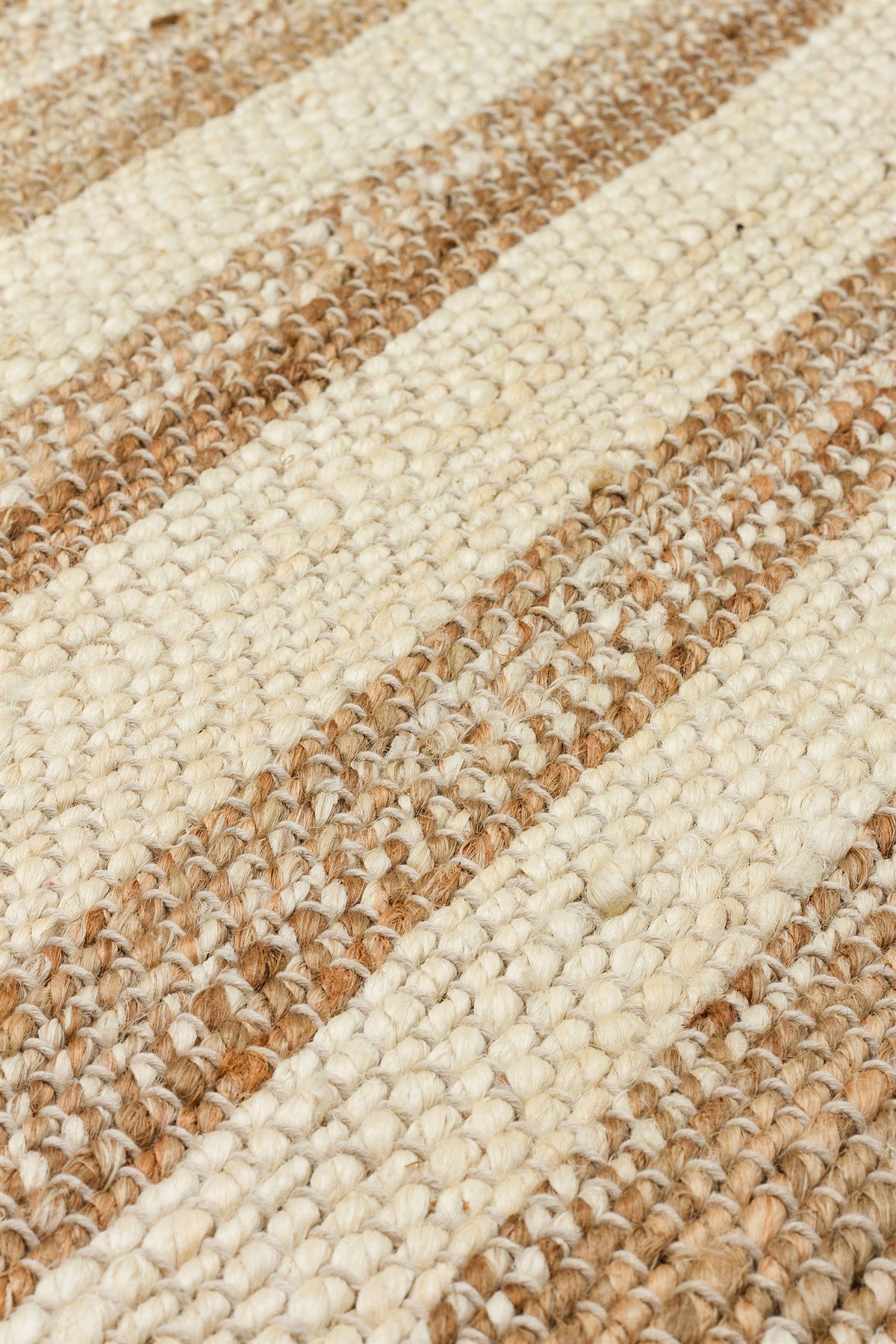 ECHO ECH 11 NATURAL WHITE XW  El Dokuma Naturel Jüt Hasır Halı