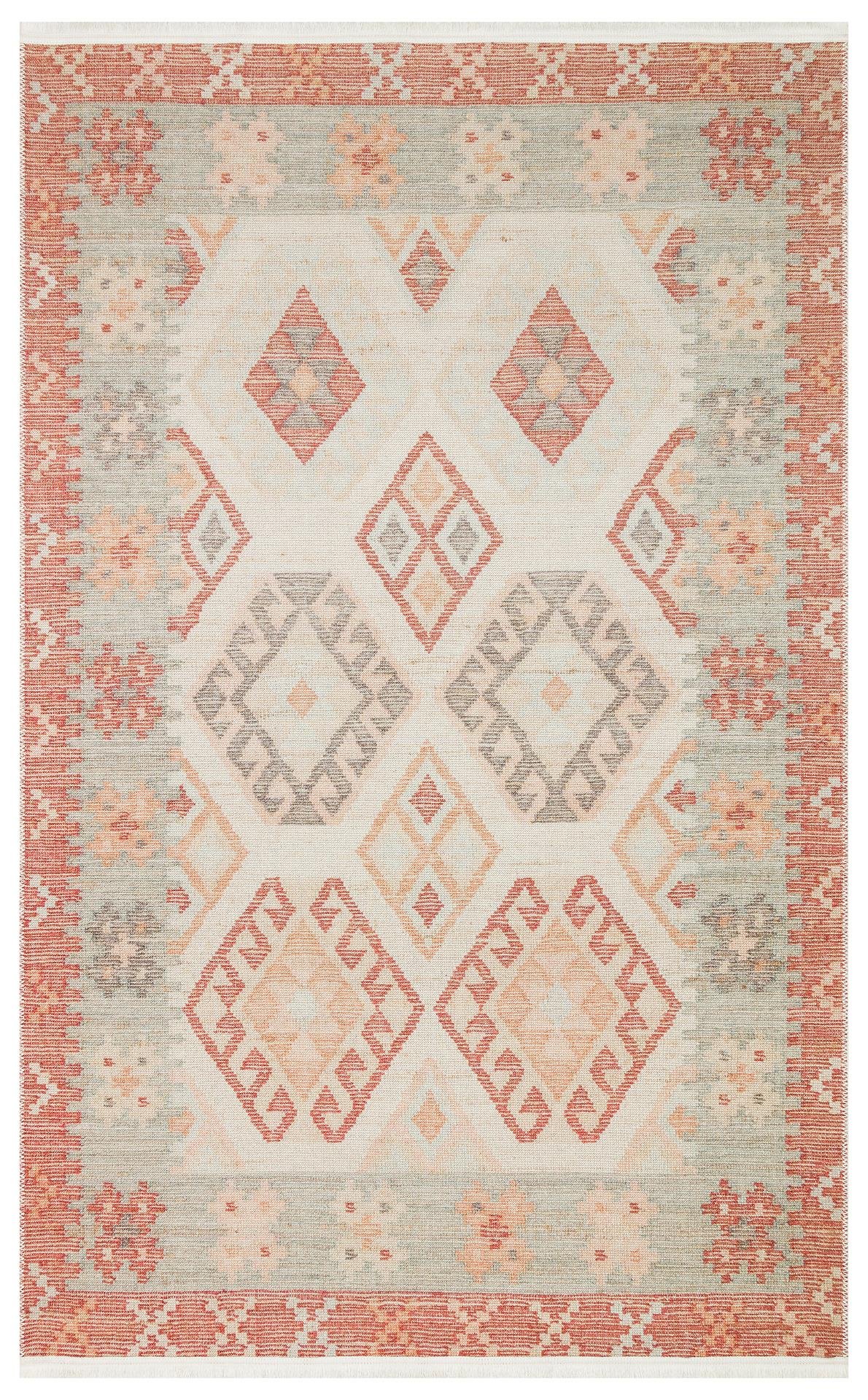 ELISTA ELS 101 CREAM MULTY  Vintage Desenlere Sahip Kaydırmaz Yıkanabilir Modern Halı