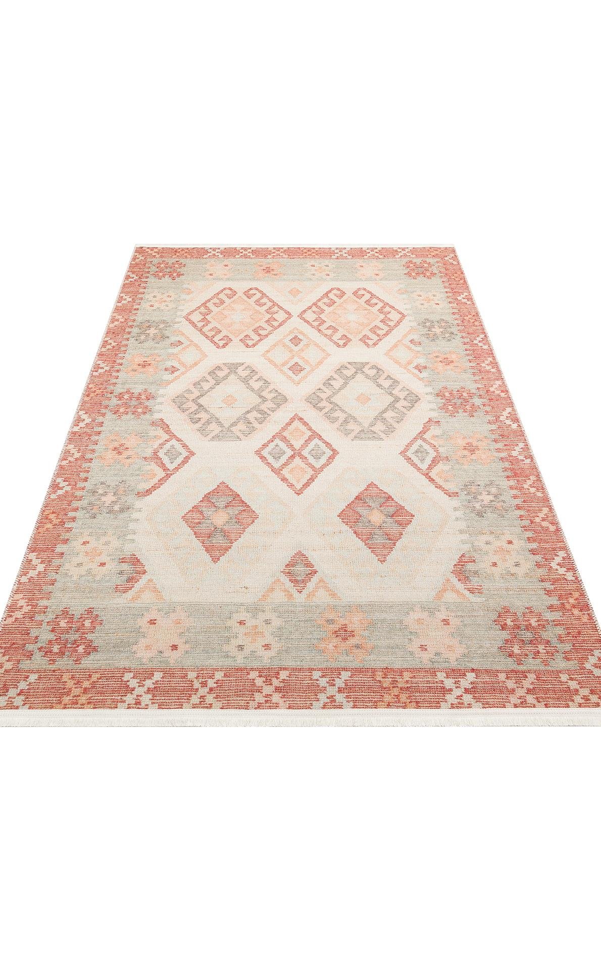 ELISTA ELS 101 CREAM MULTY  Vintage Desenlere Sahip Kaydırmaz Yıkanabilir Modern Halı