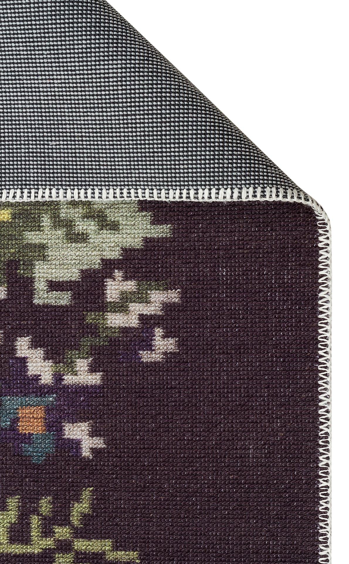 ELISTA ELS 102 BLACK MULTY  Vintage Desenlere Sahip Kaydırmaz Yıkanabilir Modern Halı