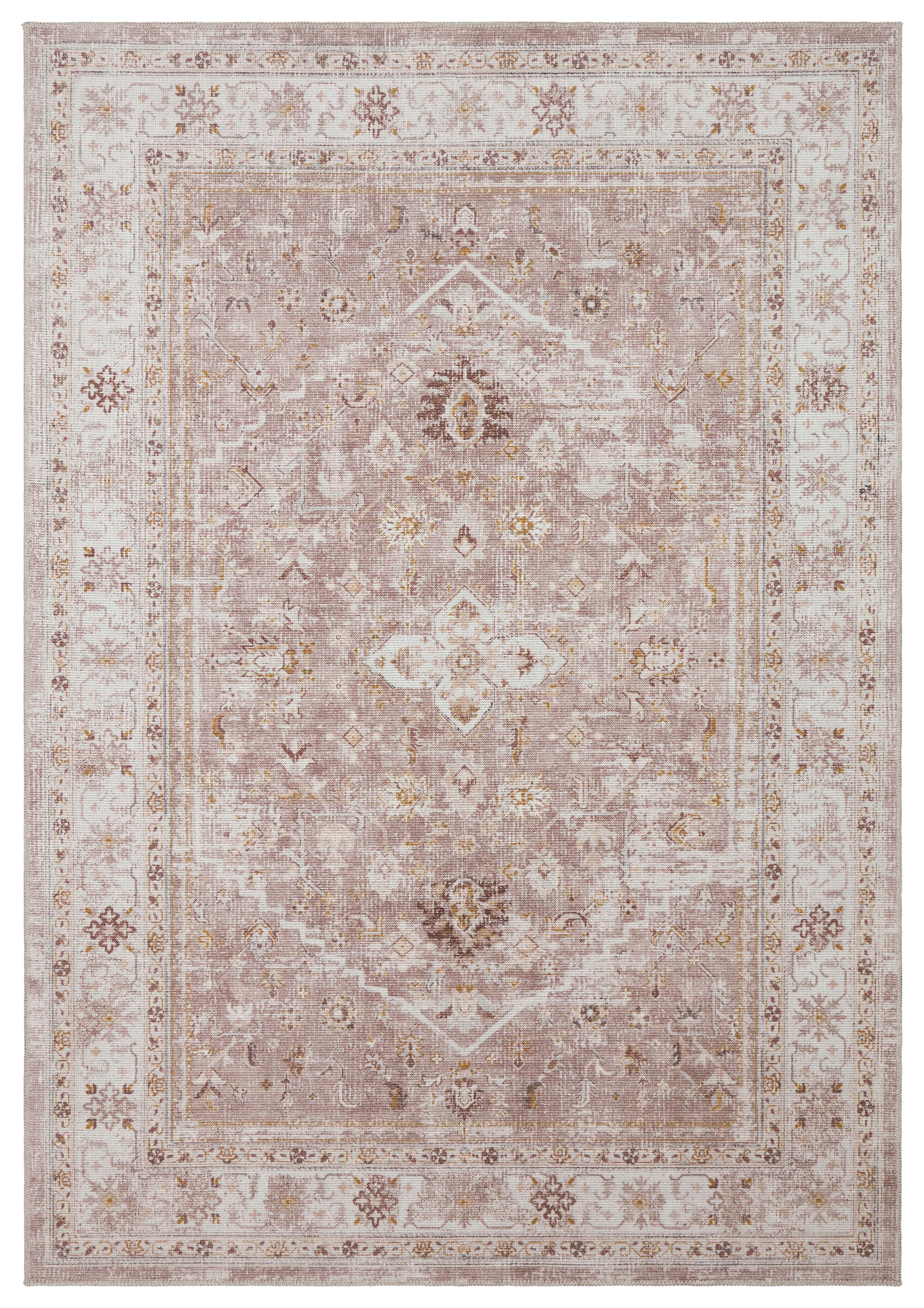 ELISTA VINTAGE ELS 201 CREAM BEIGE  Vintage Tasarımlı Yumuşak Bukle Dokuma Kaymaz Tabanlı Yıkanabilir Modern Halı
