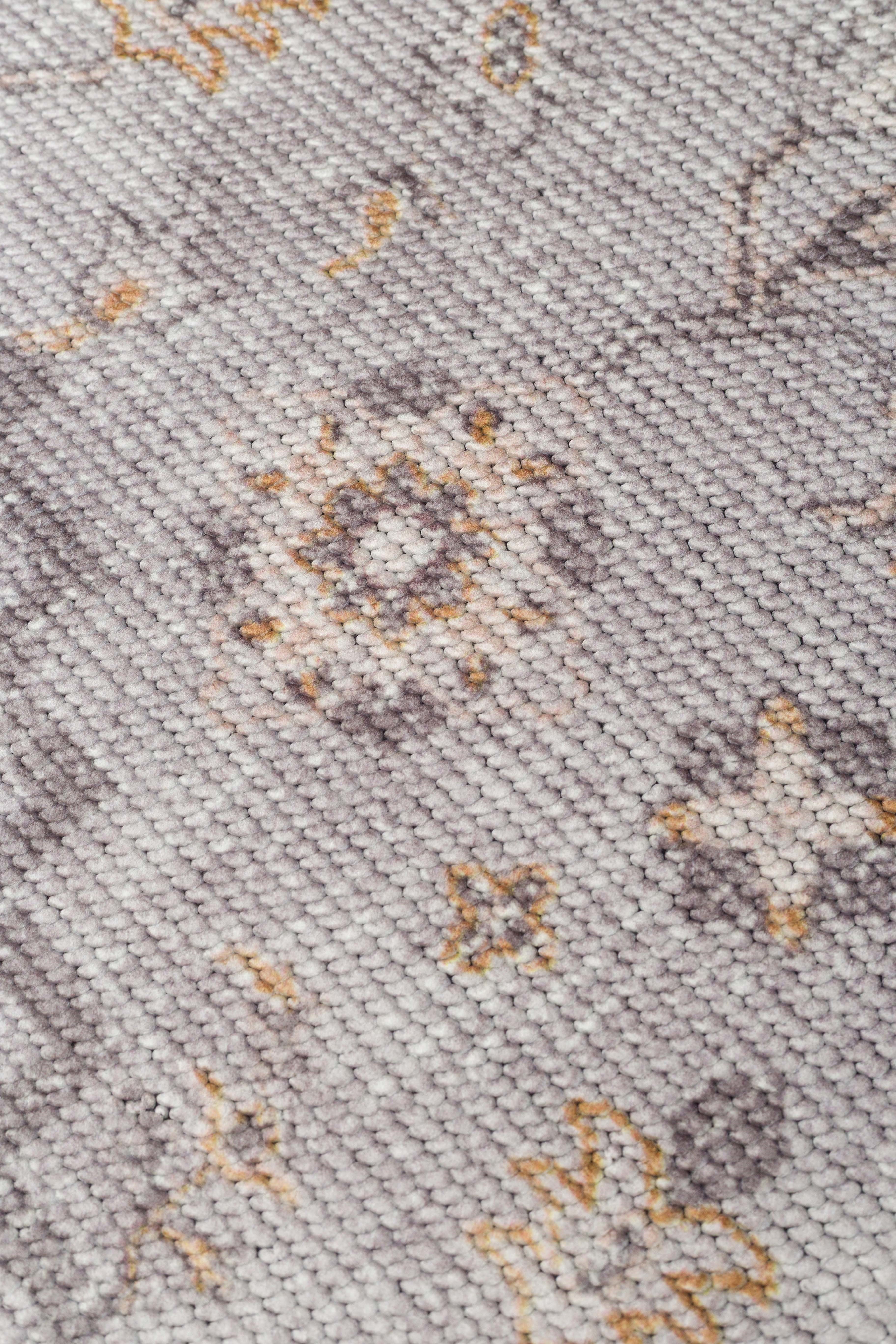 ELISTA VINTAGE ELS 201 GREY BLUE  Vintage Tasarımlı Yumuşak Bukle Dokuma Kaymaz Tabanlı Yıkanabilir Modern Halı
