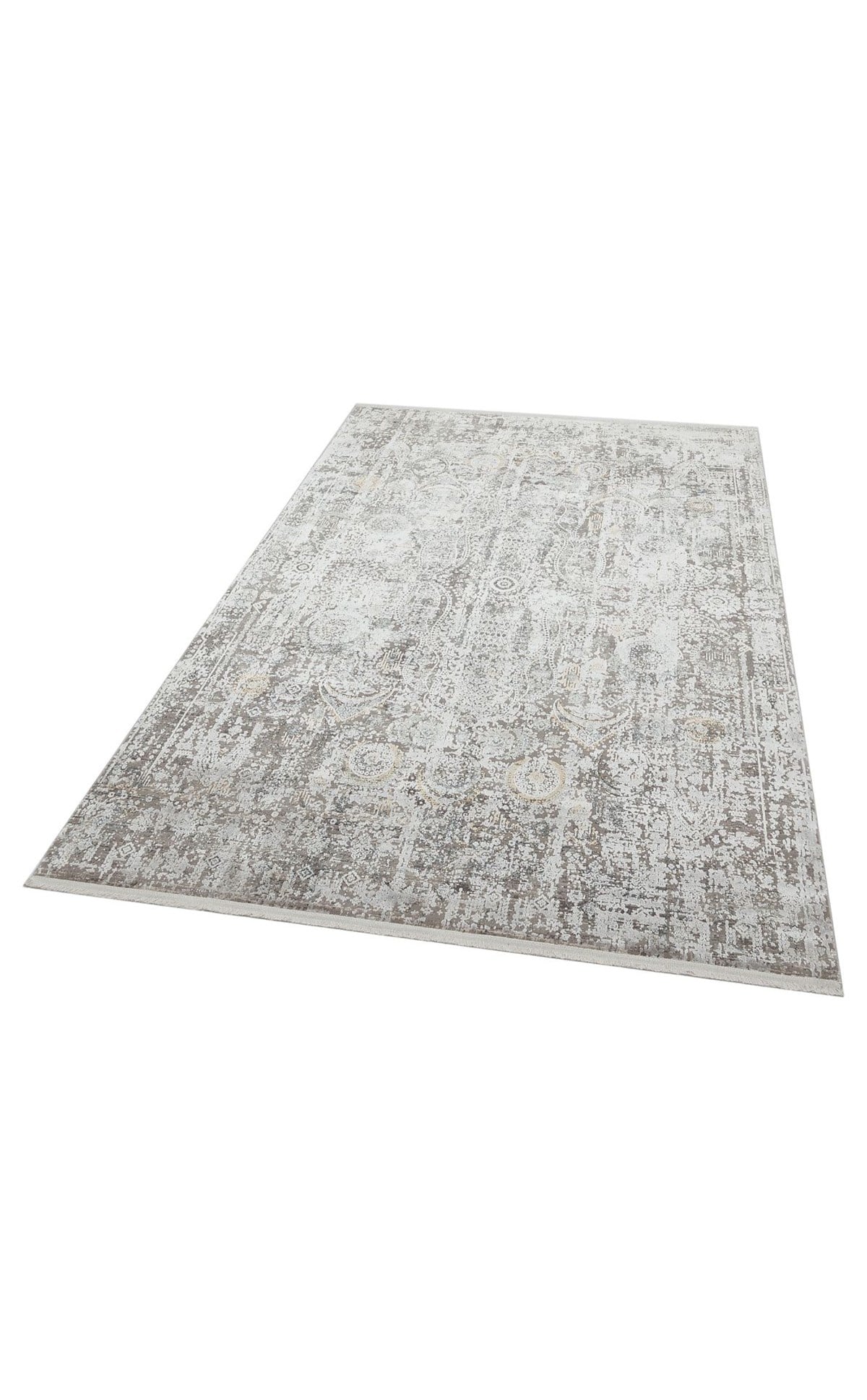 FRESCO FS 09 CREAM GREY XW  Bambu Viskon ile Üretilen Yıkanabilir Modern Salon Halısı