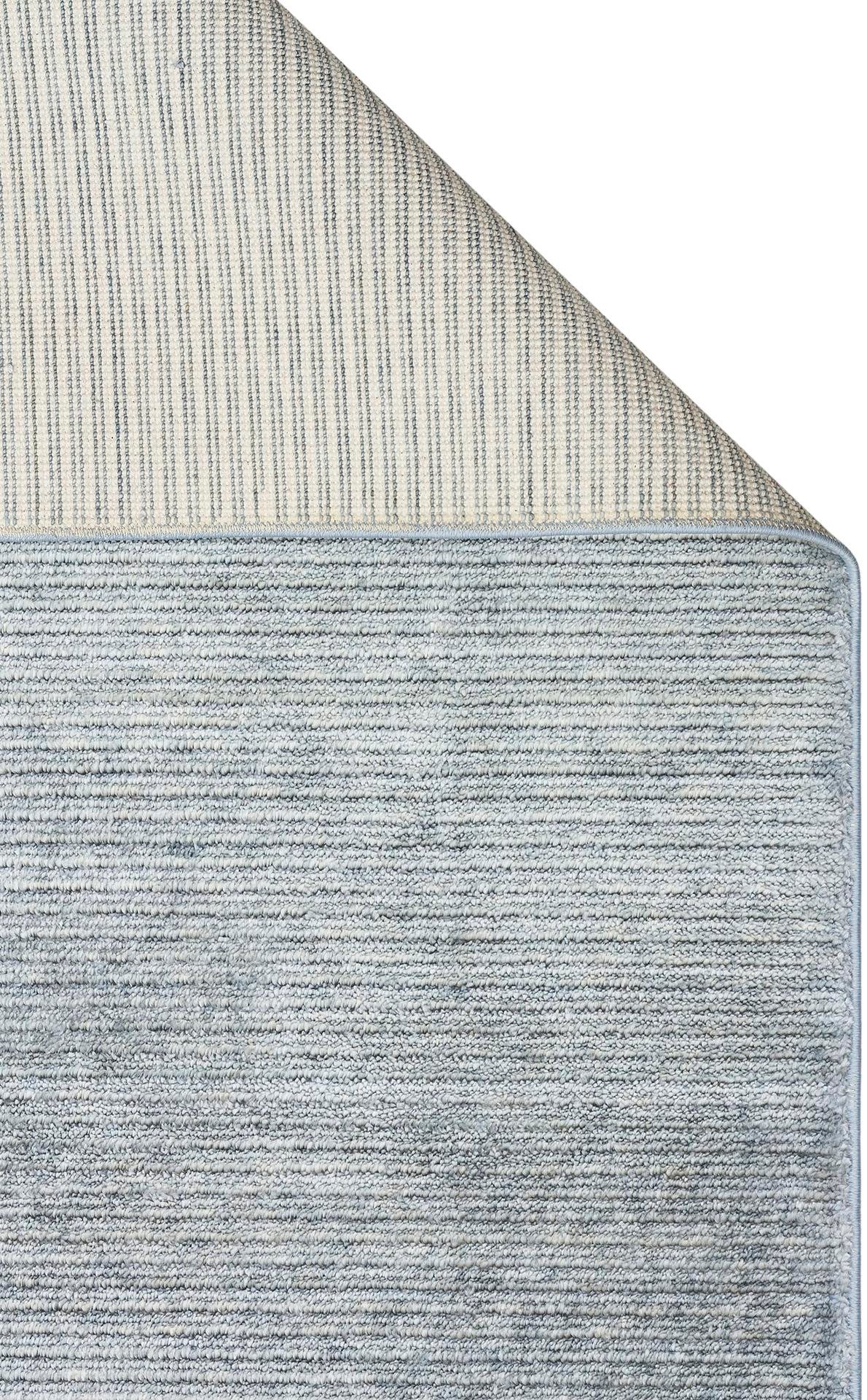 GESSI GES PLAIN SKY BLUE  Özel Hav Vermeyen ve Kolay Temizlenebilir Tencel Kullanılarak El Emeği ile Özel Tezgahlarda Üretilen Modern Kara Tezgah Halısı