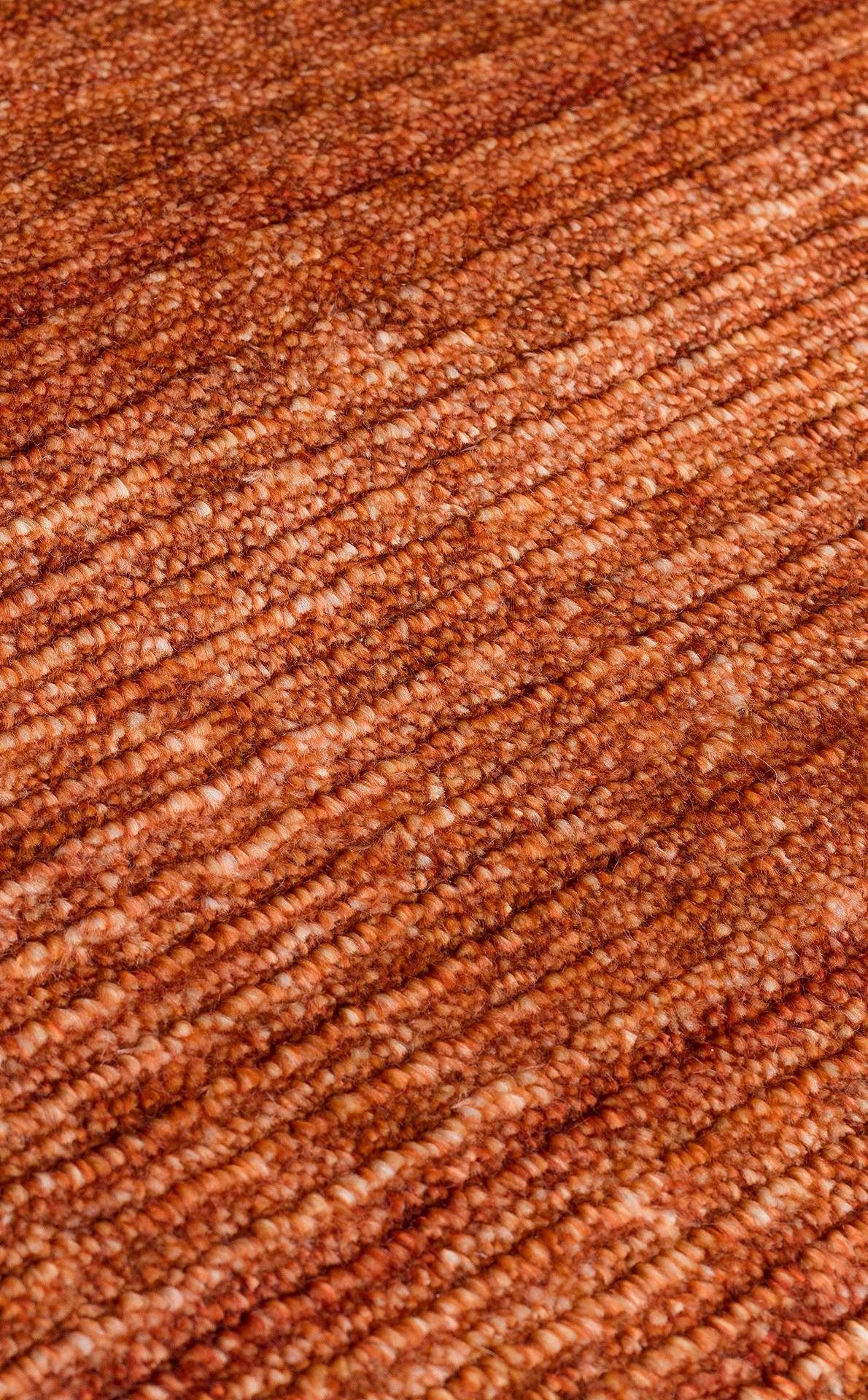 GESSI GES PLAIN TERRACOTTA  Özel Hav Vermeyen ve Kolay Temizlenebilir Tencel Kullanılarak El Emeği ile Özel Tezgahlarda Üretilen Modern Kara Tezgah Halısı