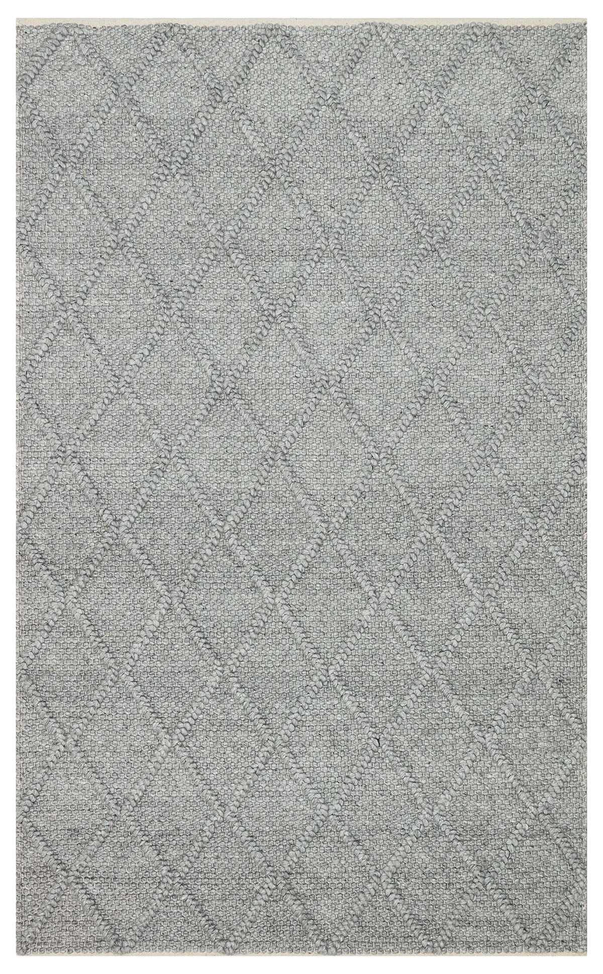 JADE DIAMOND GREY  Naturel Kazak Örgü Desenli El Dokuma Örgü Halı