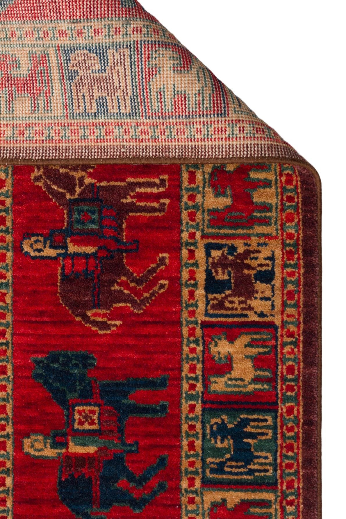 KADIM KDM 08 RED VINTAGE  Anadolu Motiflerine Sahip Yeni Zellanda Yünü İle Üretilen El Emeği Yüksek Kara Tezgah Halısı