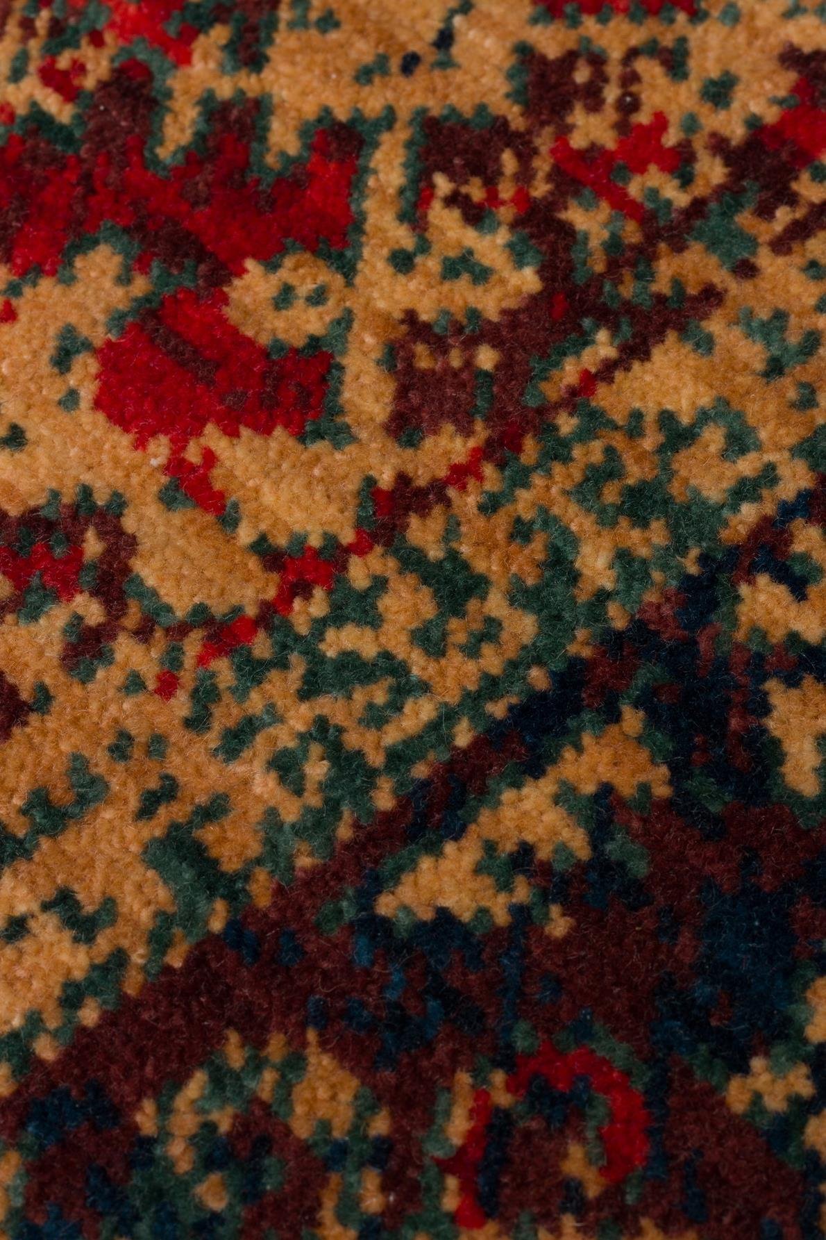 KADIM KDM 09 RED VINTAGE  Anadolu Motiflerine Sahip Yeni Zellanda Yünü İle Üretilen El Emeği Yüksek Kara Tezgah Halısı