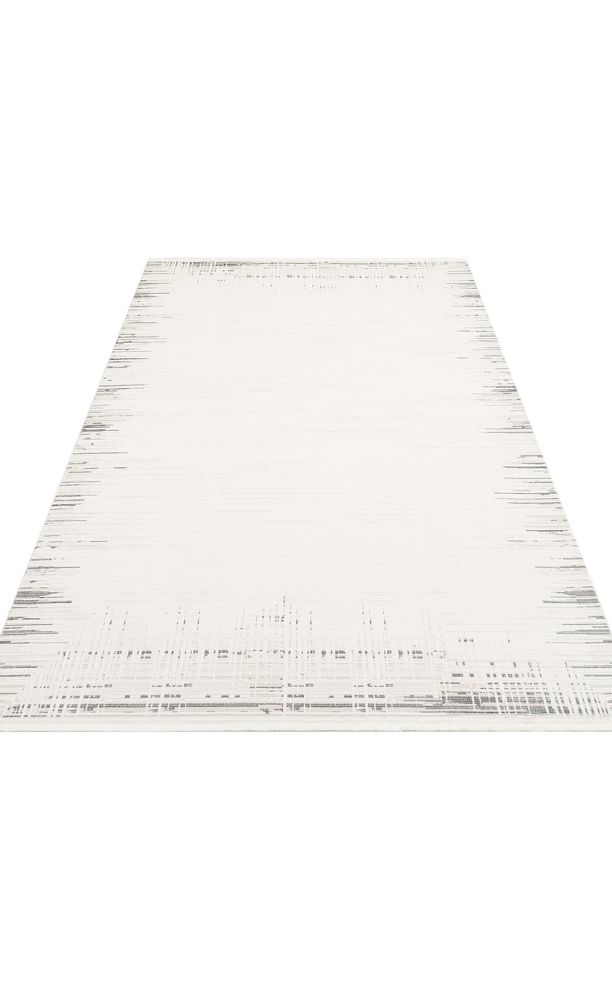 LYKIA LKY 01 CREAM GREY  Sade ve Modern Akrilik Makine Halısı