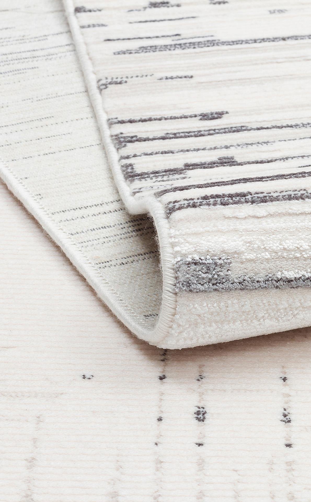LYKIA LKY 01 CREAM GREY  Sade ve Modern Akrilik Makine Halısı