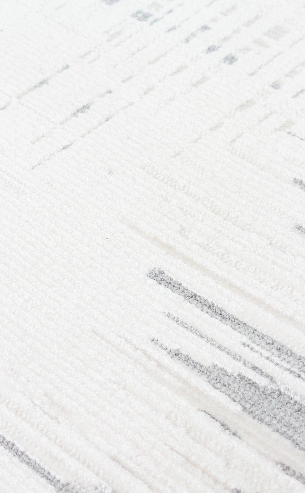 LYKIA LKY 01 CREAM GREY  Sade ve Modern Akrilik Makine Halısı