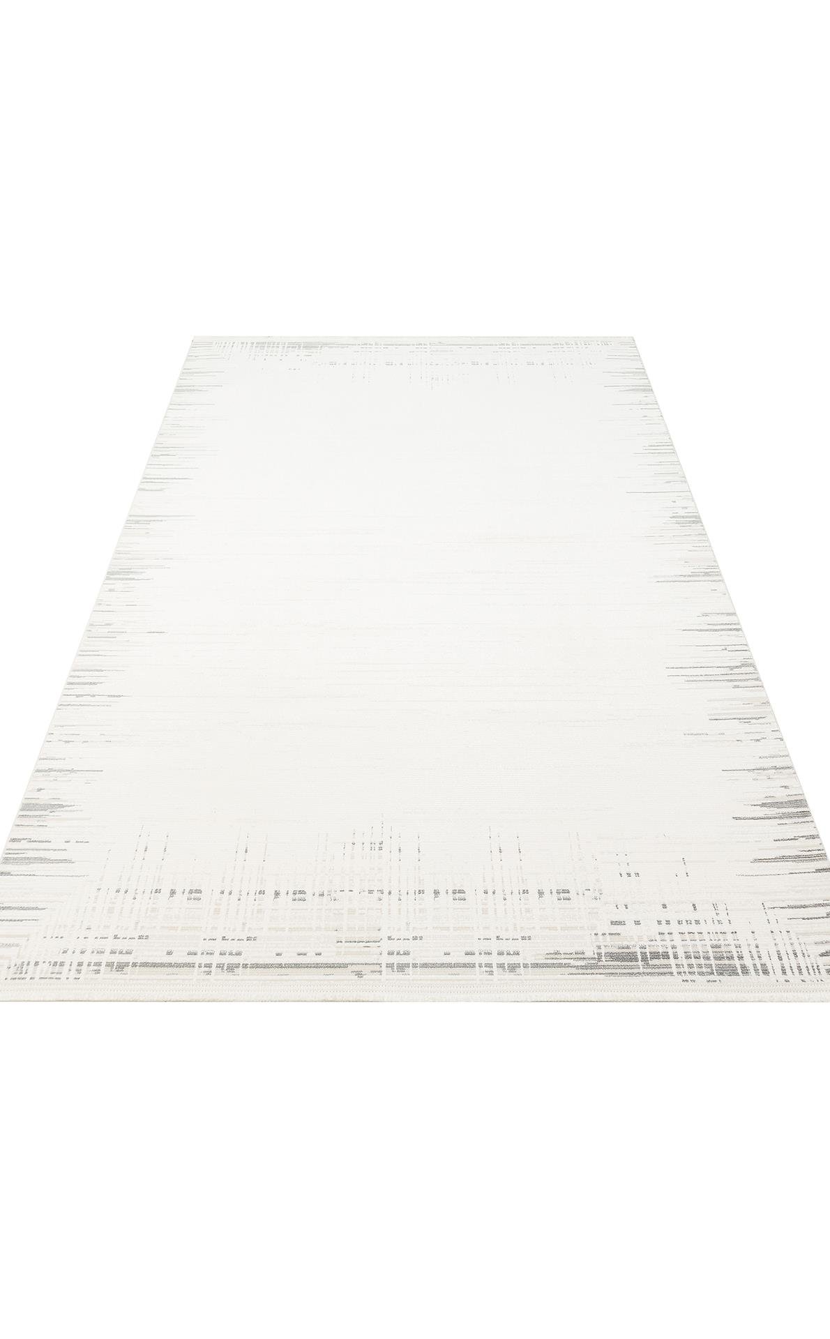 LYKIA LKY 01 CREAM GREY  Sade ve Modern Akrilik Makine Halısı