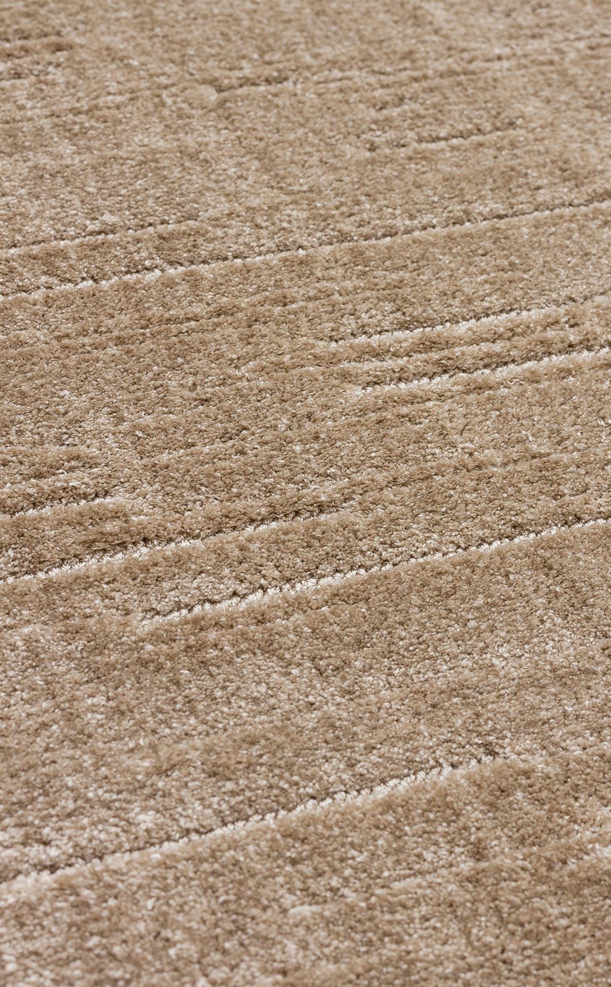 MISSORI MSR 05 BEIGE  Hav Toz Vermez Sade Desenli Yumuşak Dokulu Modern Makine Halısı