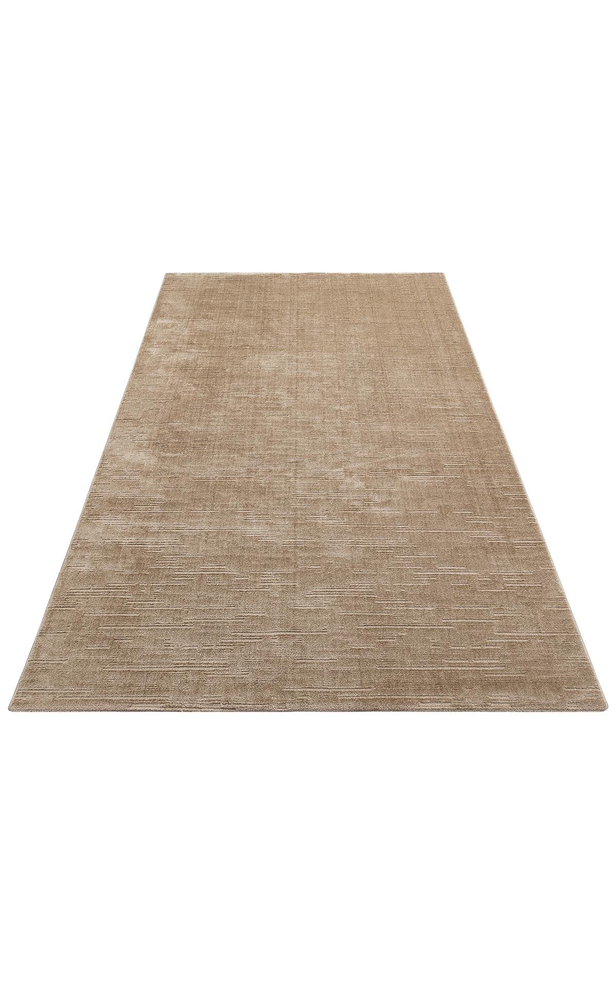 MISSORI MSR 05 BEIGE  Hav Toz Vermez Sade Desenli Yumuşak Dokulu Modern Makine Halısı