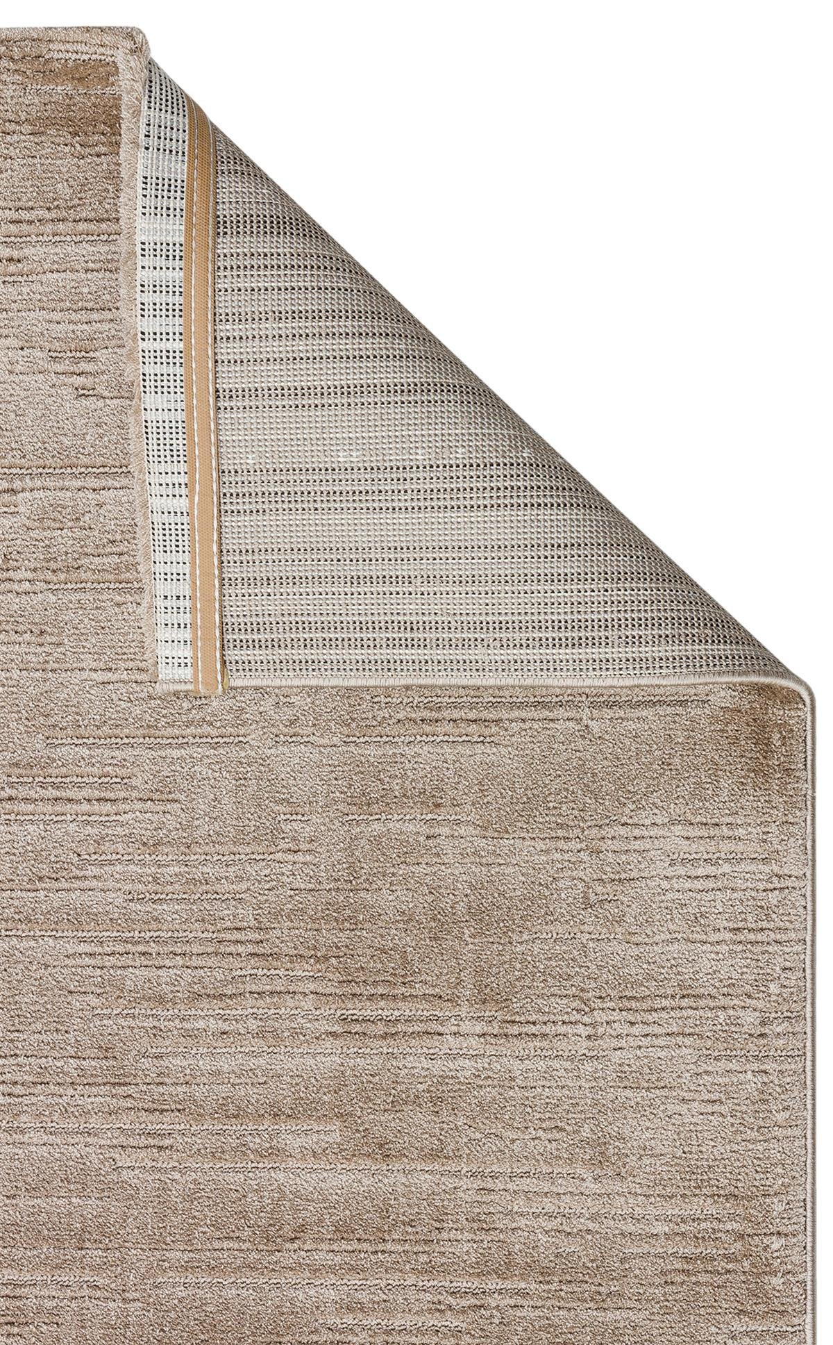 MISSORI MSR 05 BEIGE  Hav Toz Vermez Sade Desenli Yumuşak Dokulu Modern Makine Halısı