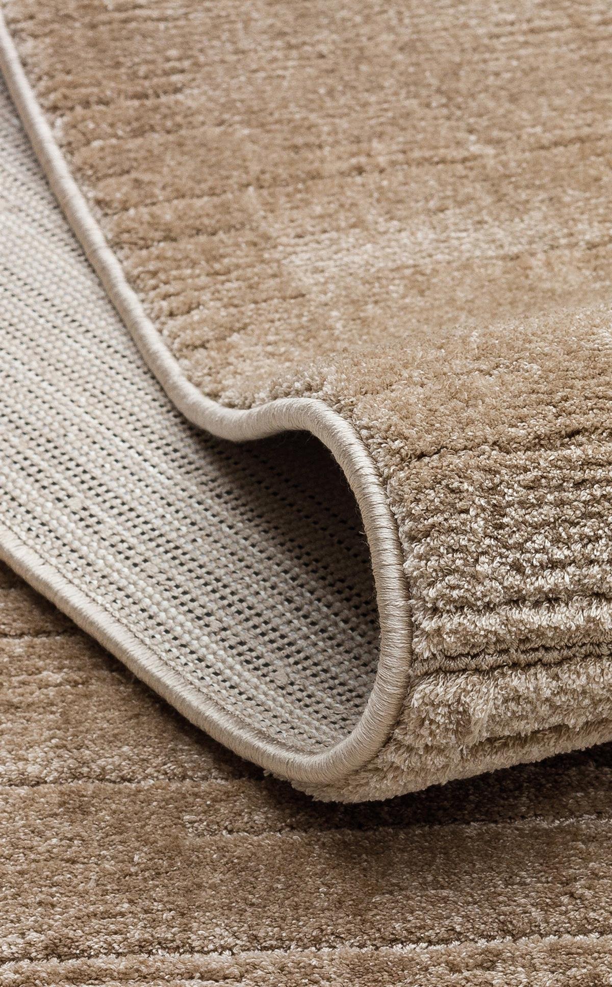 MISSORI MSR 05 BEIGE  Hav Toz Vermez Sade Desenli Yumuşak Dokulu Modern Makine Halısı