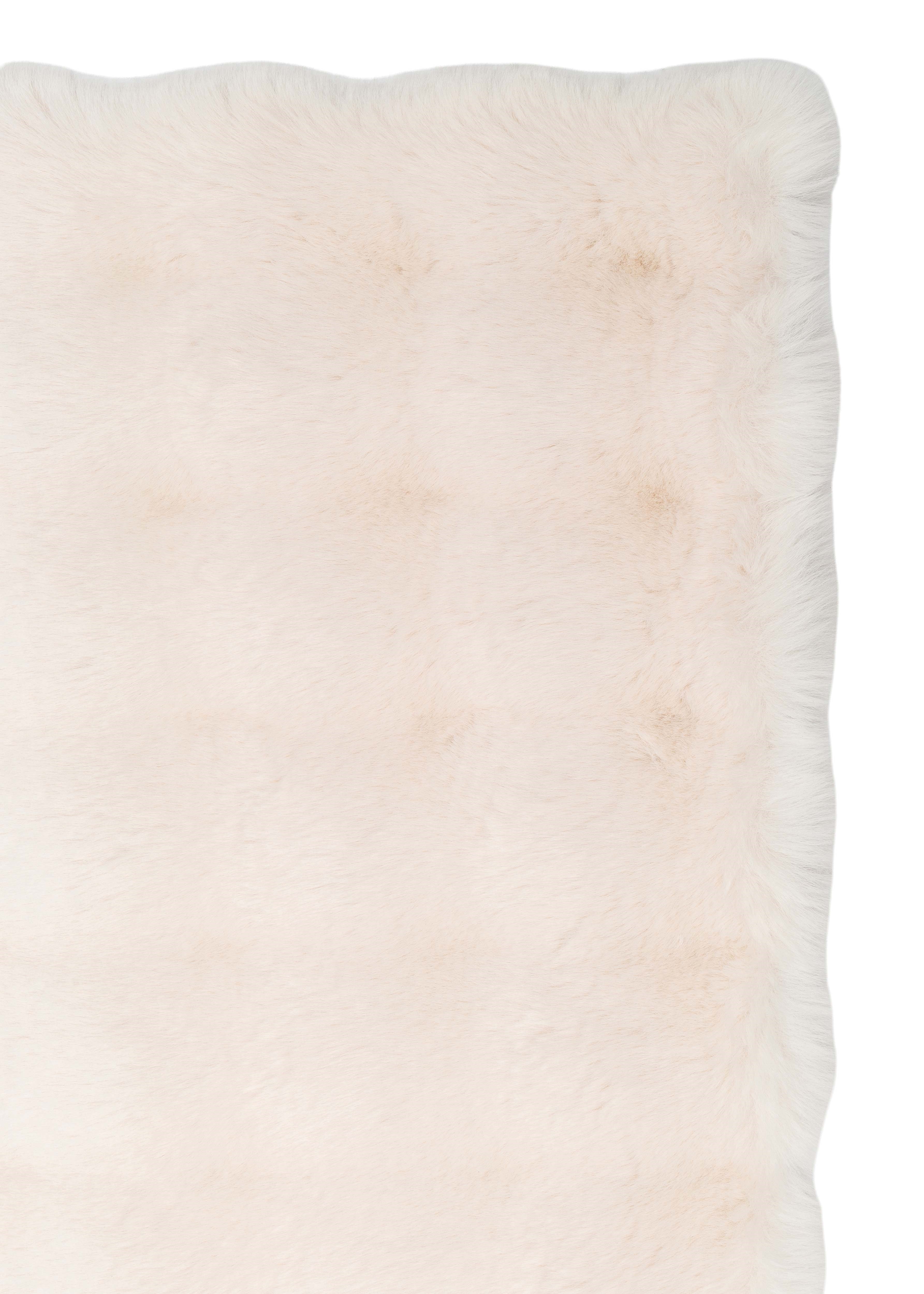 MOLLIS BUBBLE MLS BUBBLE L.BEIGE  Yumuşak Tuşeli Yıkanabilir Kaymaz Tabanlı Suni Kürk