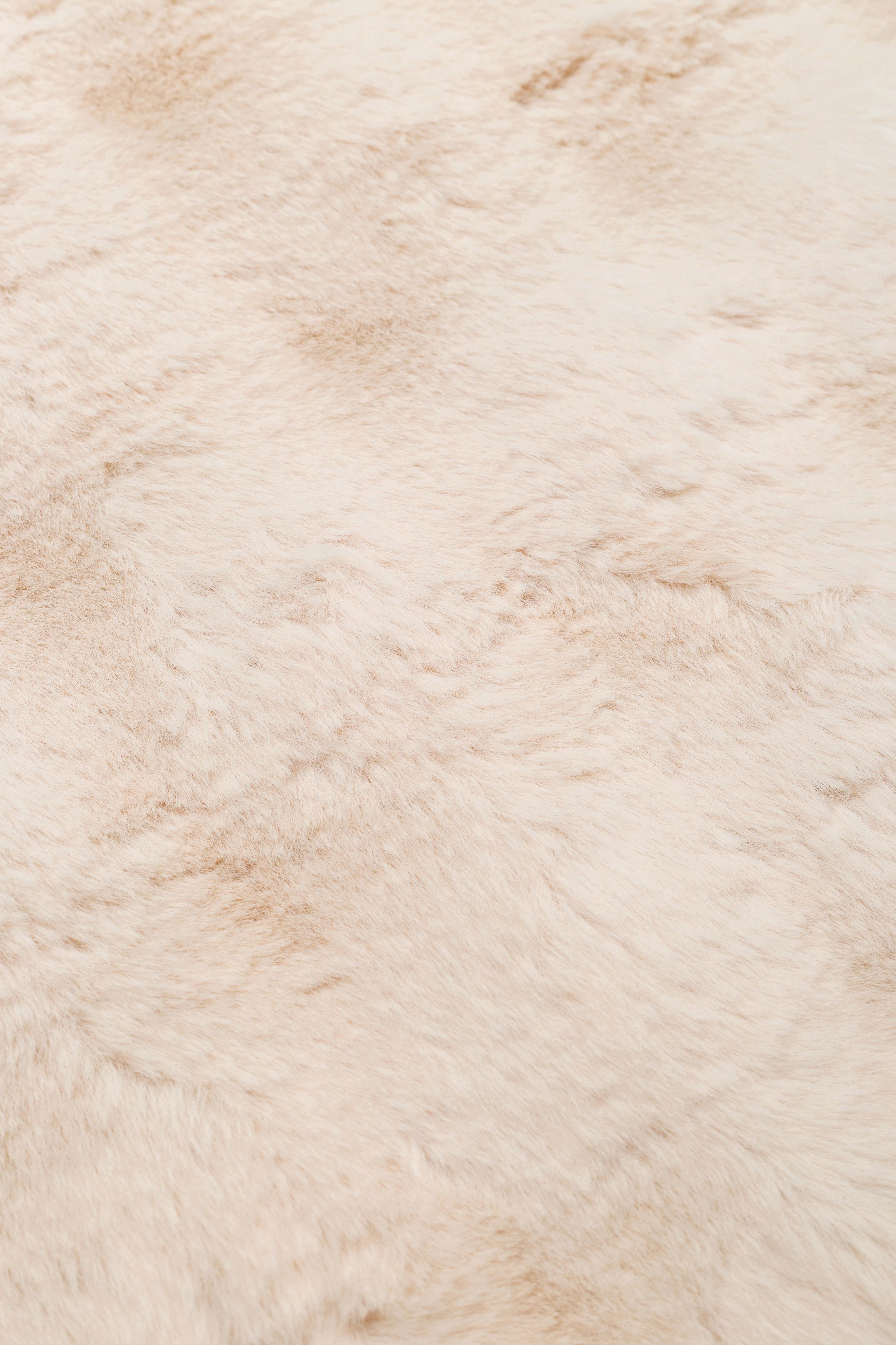MOLLIS BUBBLE MLS BUBBLE L.BEIGE  Yumuşak Tuşeli Yıkanabilir Kaymaz Tabanlı Suni Kürk