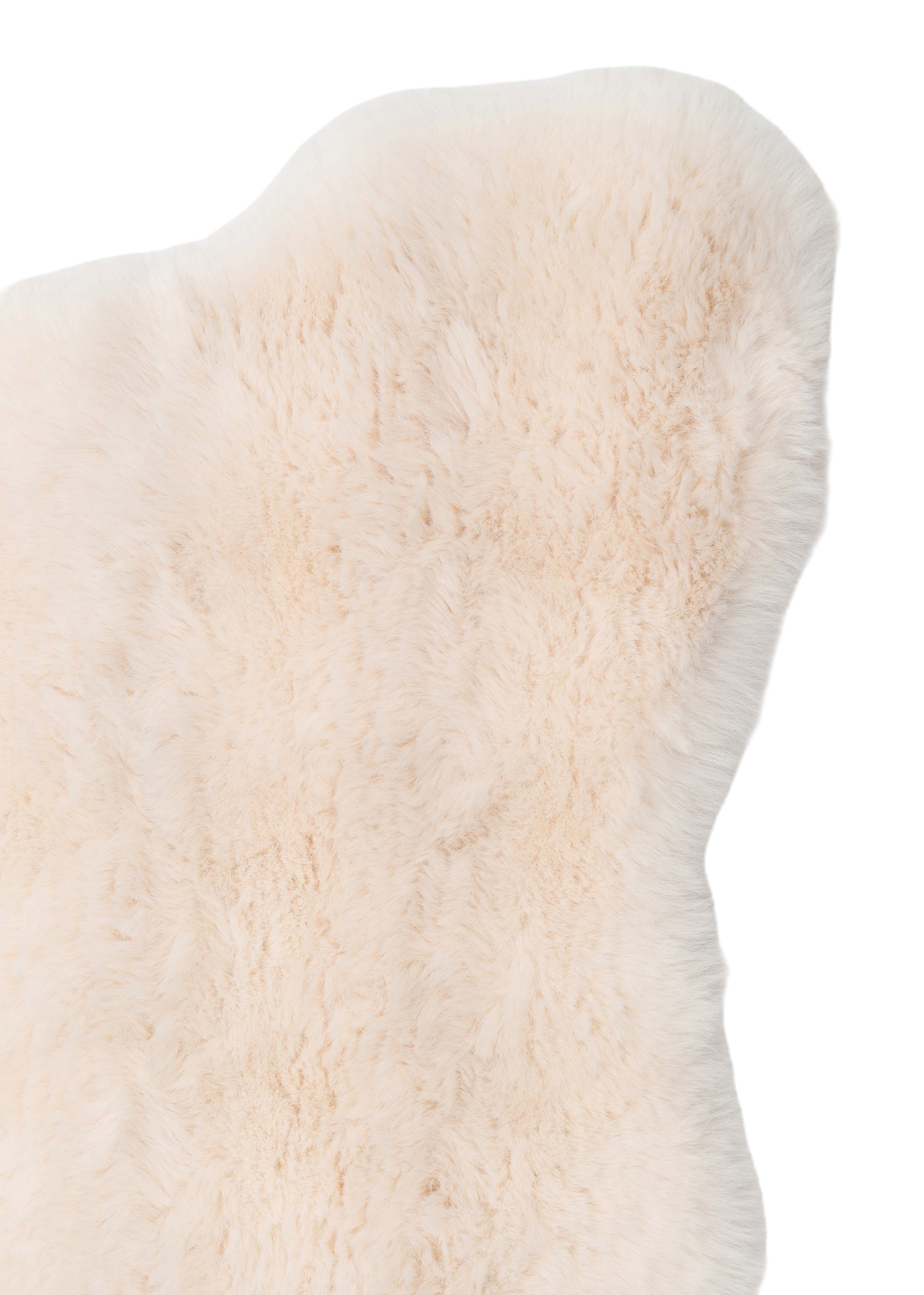 MOLLIS BUBBLE MLS BUBBLE SINGLE L.BEIGE  Yumuşak Tuşeli Yıkanabilir Kaymaz Tabanlı Suni Kürk