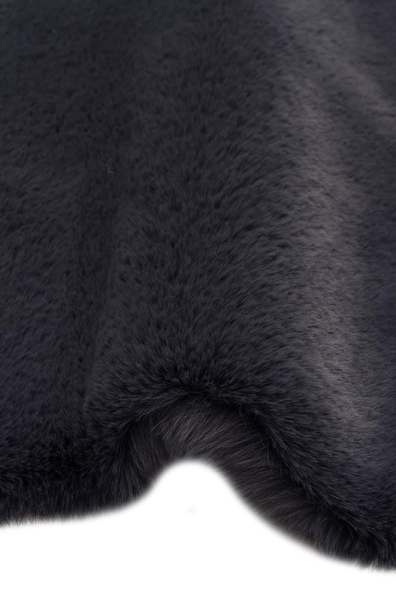 MOLLIS NEW MLS ANTRASIT QUARD N  Yumuşak Dokulu Uzun Tüylü Yıkanabilir Tavşan Postu