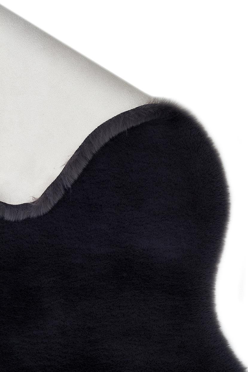 MOLLIS NEW MLS ANTRASIT QUARD N  Yumuşak Dokulu Uzun Tüylü Yıkanabilir Tavşan Postu