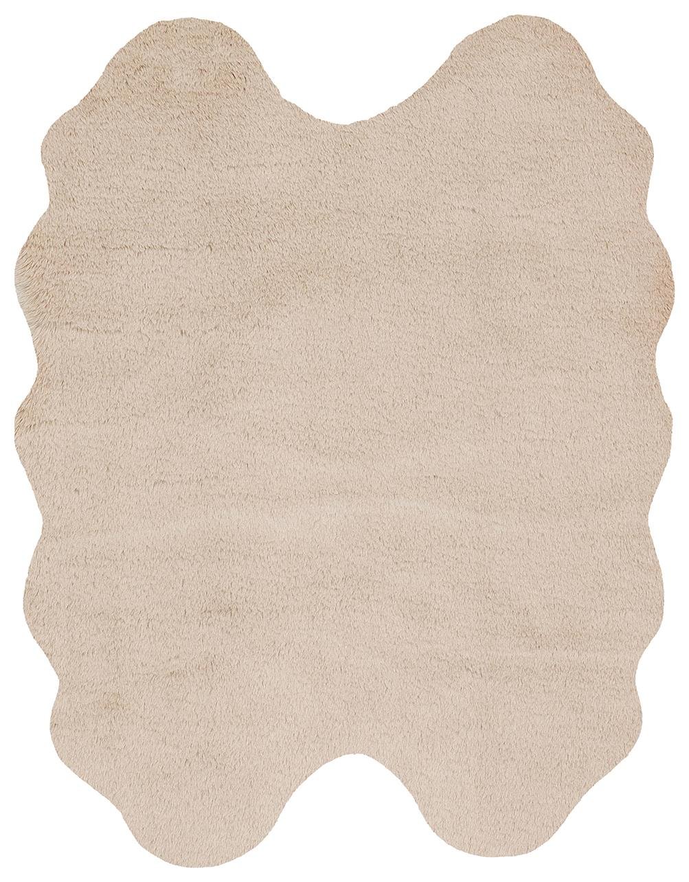 MOLLIS NEW MLS BEIGE QUARD N  Yumuşak Dokulu Uzun Tüylü Yıkanabilir Tavşan Postu