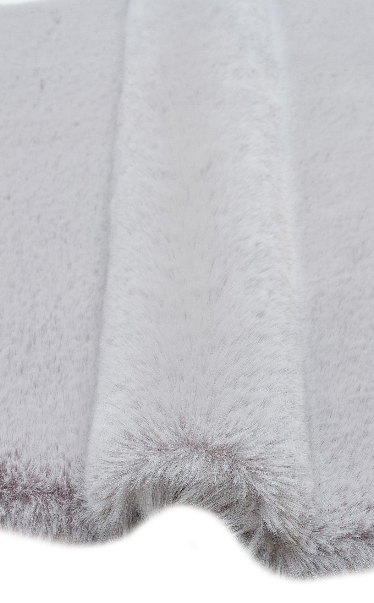 MOLLIS NEW MLS SILVER SINGLE N  Yumuşak Dokulu Uzun Tüylü Yıkanabilir Tavşan Postu