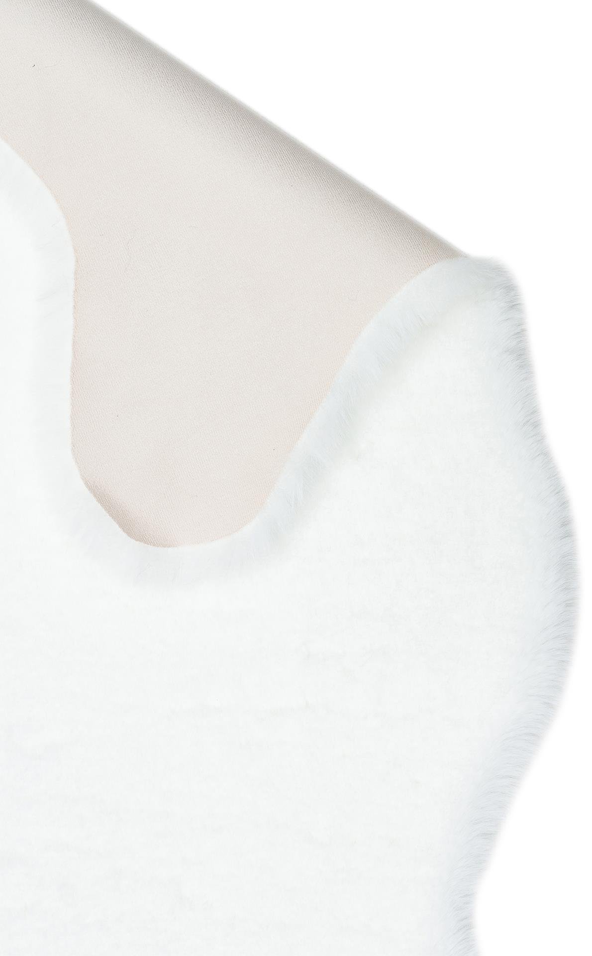 MOLLIS NEW MLS WHITE SINGLE N  Yumuşak Dokulu Uzun Tüylü Yıkanabilir Tavşan Postu