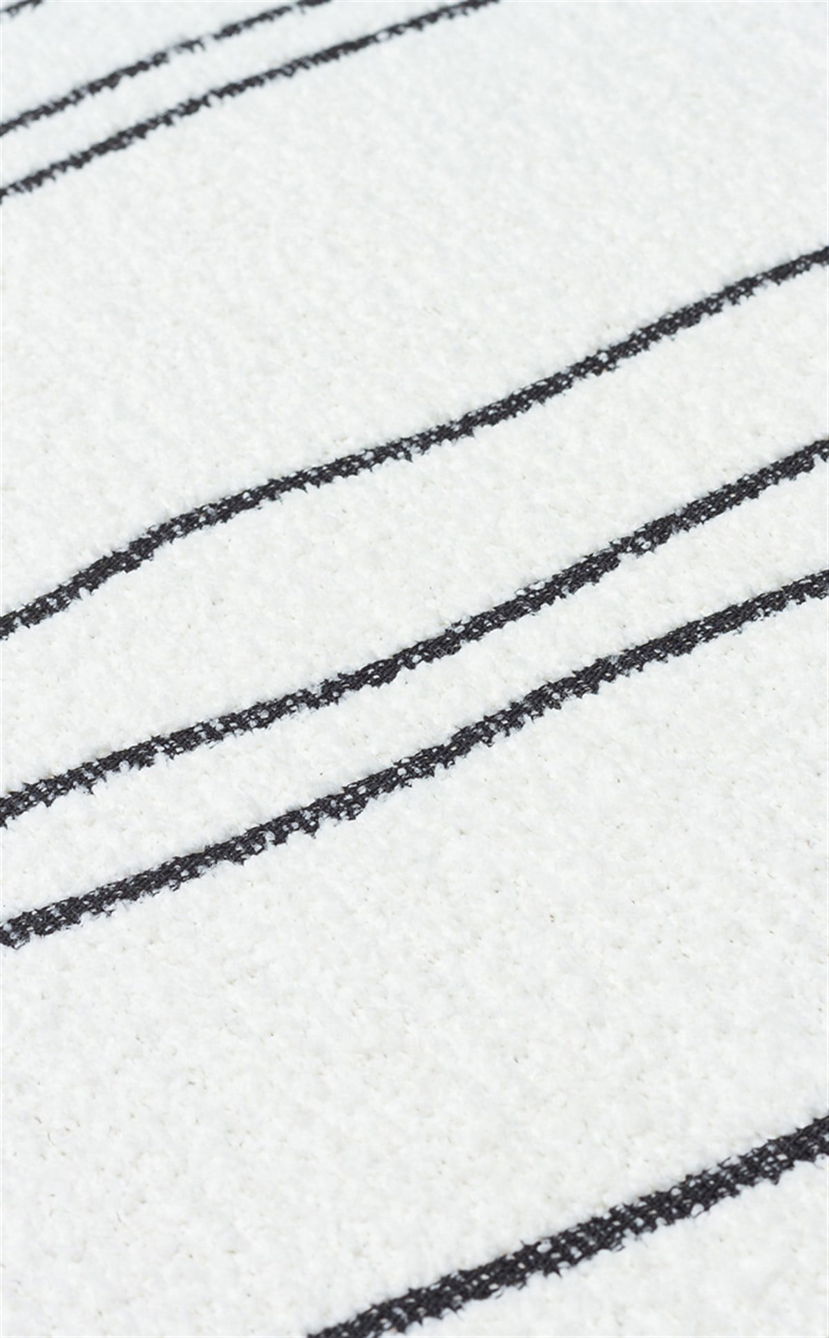 NEVADA NVD 05 WHITE BLACK  Özel Moroccon Tuşeli Hav Toz Vermez Kaymaz Tabanlı İnce Dokuma Modern Halı