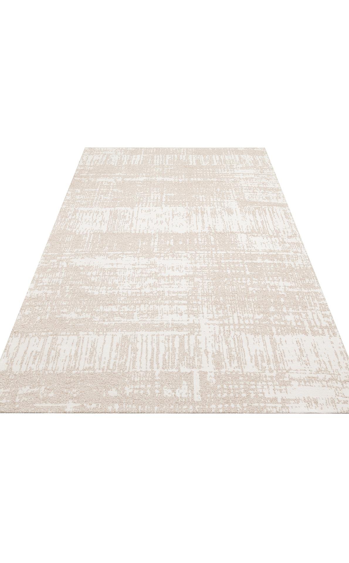 NEVADA NVD 06 IVORY CREAM  Özel Moroccon Tuşeli Hav Toz Vermez Kaymaz Tabanlı İnce Dokuma Modern Halı